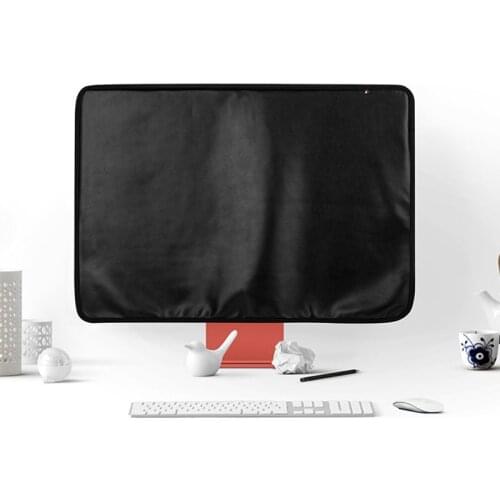 PU Leather Dustproof Cover for 24 Inch IMac Display Dust Protection Cover PU Back Pocket for Apple Computer Sleeve Case