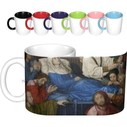 Death Of The Virgin By Hugo Van Der Goes Ceramic Mugs Coffee Cups Milk Tea Mug Hugo Van Der Goes Death Of The Virgin Flemish