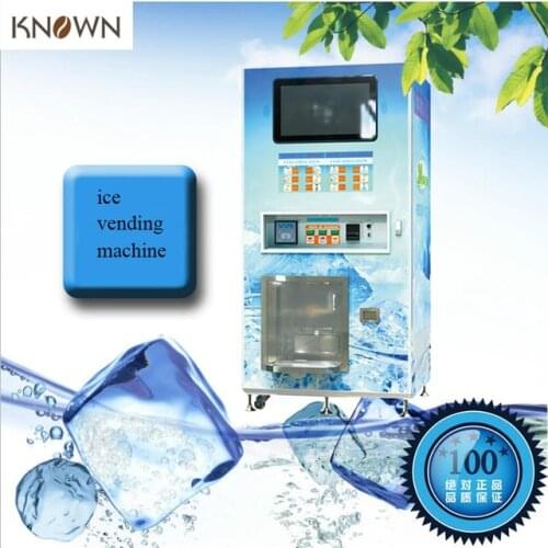 Commercial self services ice cube vending machine with automatic ice bagging equipment