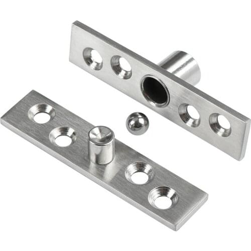 2pc Stainless Steel Rotating door Hinge 360 Degree Rotation Axis Up and Down Location Shaft Hidden Pivot Hareware Supplies