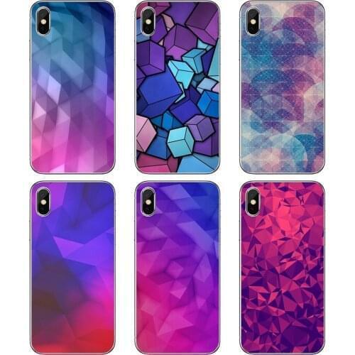 Housing Purple-Geometric-Ice-Cube-Art For Xiaomi Redmi 2 S2 3 3S 4 4A 5 5A 5 6 6A 7A 9 9T 9C 9A Pro Pocophone F1