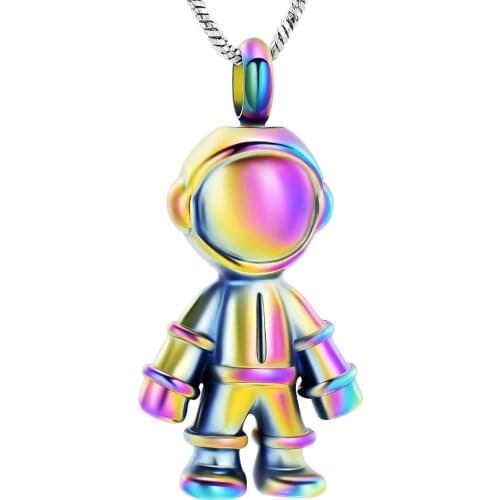 Cremation Jewelry Robot Urn Necklace for Ashes for Men Memorial Ashes Keepsake Urn Jewelry