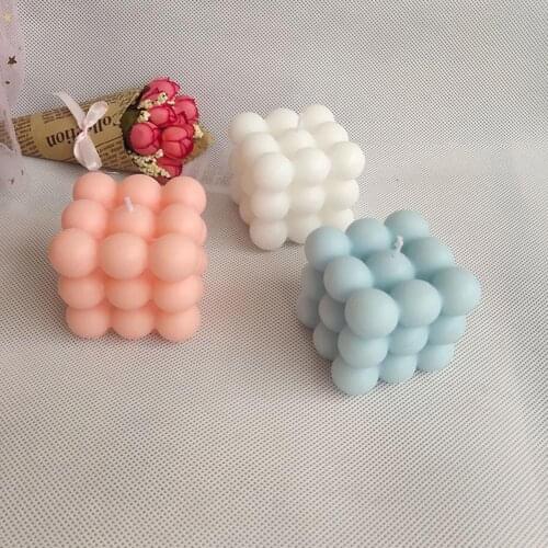 Cube Wax Fragrance Candle Home Deorations Photo Shape Candle Home Aromatherapy Props Geometric Candles Decoration Sce A9T5