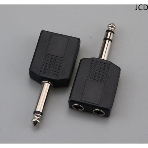 1/4" Mono / Stereo Audio Jack Plug Adapter Male to Female 3.5mm / 6.35mm Dual Jack Headphone Microphone Y Splitter Converter