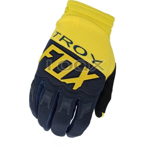 Troy Fox Motorbike 360/180 MX MTB MBX Race Glove Scooter Locomotive Motocross Blue Yellow Gloves