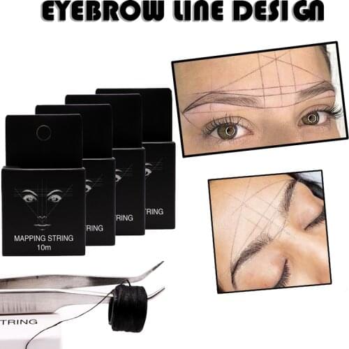 10m Tattoo thread Eyebrow Marker thread Tattoo Brows Point Pre Inked Brow Tattoo Pre-Inked Mapping String Eyebrow Thread makeup