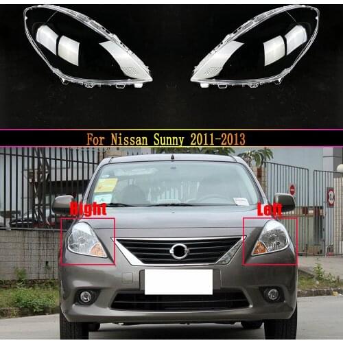 Car Headlight Lens For Nissan Sunny 2011 2012 2013 Car Headlamp Cover Replacement Auto Shell Cover