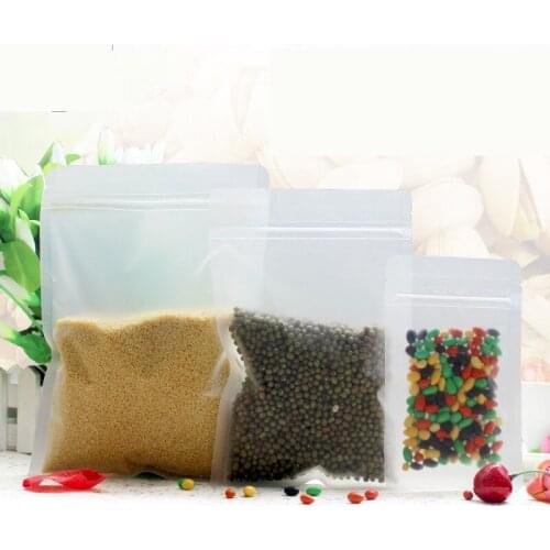 Wholesale 11x17cm Matte Plastic Clear Full Frosted Clear Zip Lock Bags 100PCS/lot Mat Semi-transparent Zip Pouch CPP/PET/PE