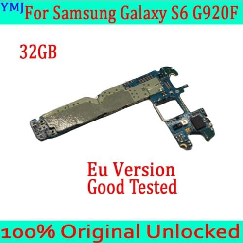 Original unlocked for Samsung Galaxy S6 G920F G920V Motherboard with Full Chips,EU Version for Samsung Galaxy S6 G920i Mainboard