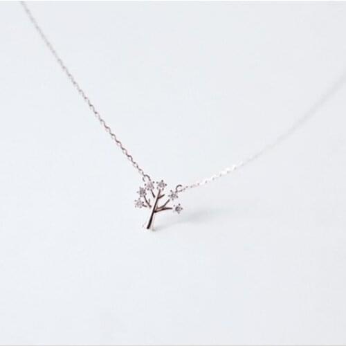 925 Sterling Silver wishing tree Necklaces & Pendants For Women Fashion Lady Festival Gift Sterling-silver-jewelry