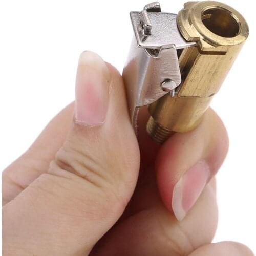 Car Tire Inflator Chuck Air Compressor Pump Lock On Nozzle Fine Thread Deflation