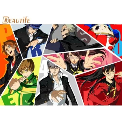 Custom Persona Anime Poster Cloth Silk Poster Home Decoration Wall Art Fabric Poster Print 30X45cm,40X60cm.50X75cm,60X90cm