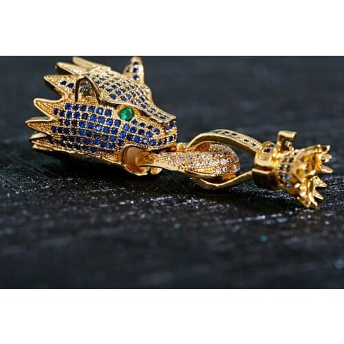 1 Set of Vintage CZ Spacer Pearl Gold Dragon Buckle for Connecting Fasteners at the end of the Bracelet DIY Jewelry Making