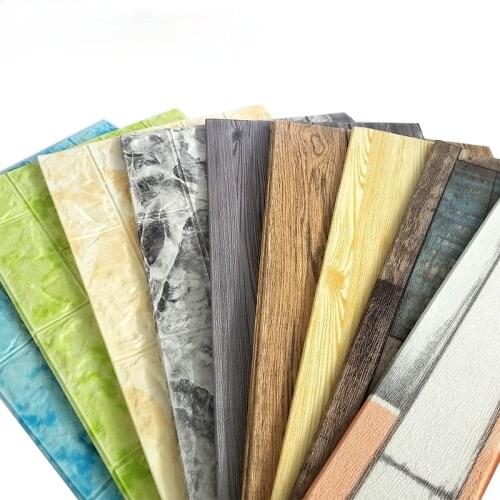 DIY Wall Stickers Self-Adhesive Wallpaper For Kids Room Kitchen Bedroom Decor Waterproof Sticker 3D Wallpaper Brick