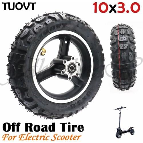 TUOVT 10x3.0 Full Off Road Tyre with hub rim Pneumatic Zero 10X Kaabo Mantis 10 inch electric scooter Off-road tires spare parts