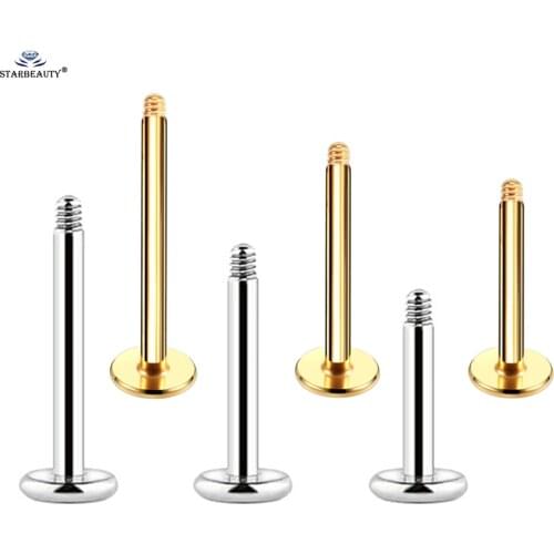 10pcs 16G Rod 1.2x6/8/10mm Outer Threaded Body Piercing Bar Jewelry Replacement Accessories for Labret Lip Tragus Helix Earrings