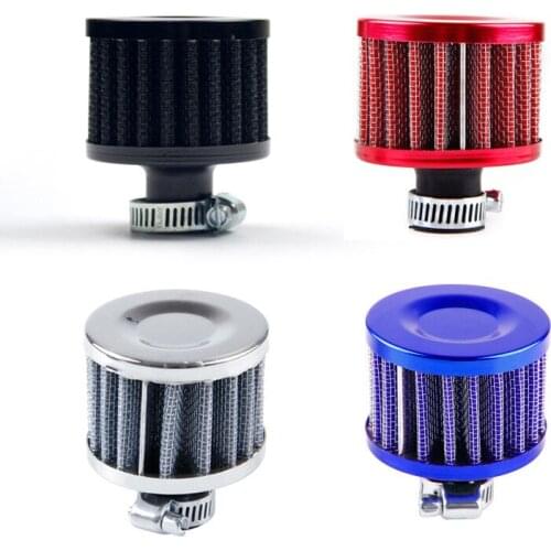 Universal Interface Motorcycle Air Filters 12mm Sliver Car Cone Cold Air Intake Filter Turbo Vent Crankcase Breather XC-Z25