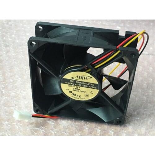 ADDA 8025 8CM ultra-quiet fan 12V 0.08A AD0812DB-A72GL speed measurement