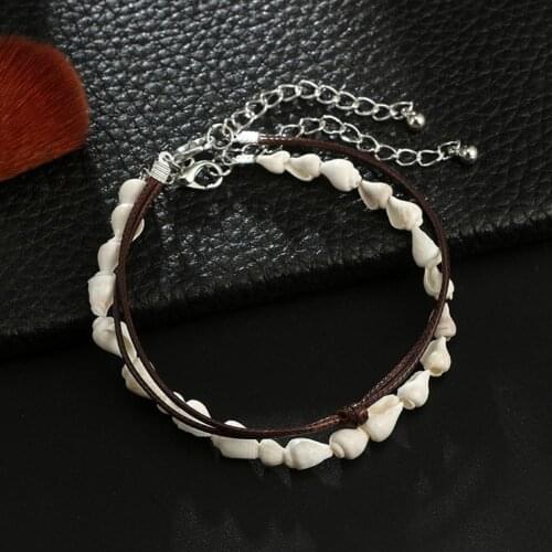 2Pcs/Set Women Bohemia Shell Foot Chain Anklet Ankle Bracelet Barefoot Jewelry fashion