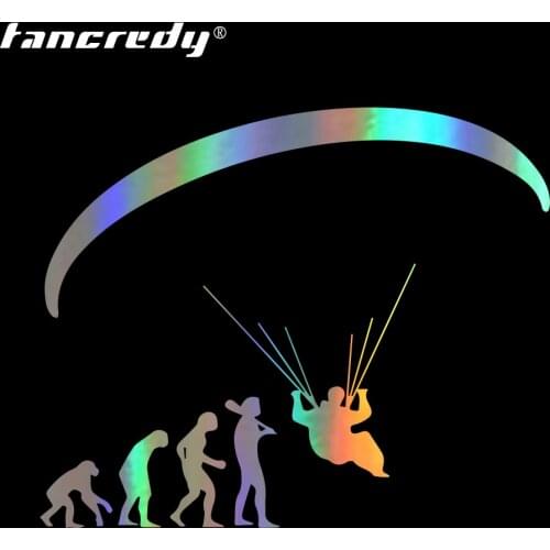 Tancredy Human Evolution Paraglid 3D Car Bumper Stickers and Decals Car Styling Decoration Door Body Window Motorcycle sticker