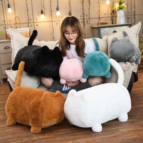40/55cm Plush Fat Cat Toys Stuffed Animal & Plush Toys No Face Cat Plush Doll for Kids Girl Gift Soft Pillow Big Cushion