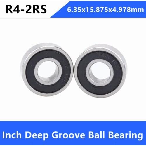 500pcs/lot R4-2RS R4RS R4 2RS RS 1/4" x 5/8" x 0.196" inch bearing Deep Groove Ball bearing Miniature 6.35x15.875x4.978 mm