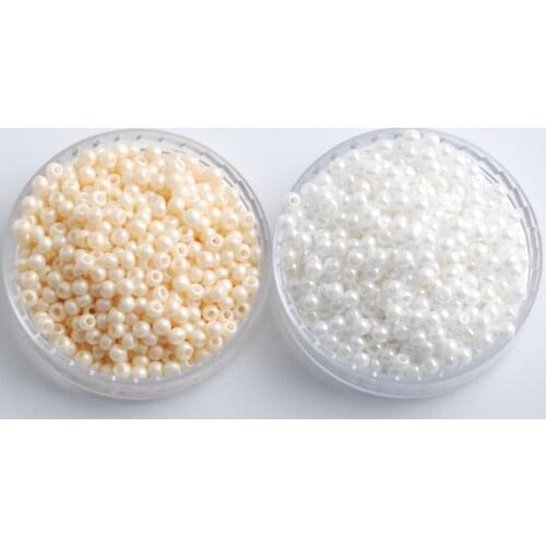 5000Pcs/lot Beige White 2mm Mini Glass Czech Seed Loose Beads For Bracelet Jewelry Clothing DIY Spacer Beads