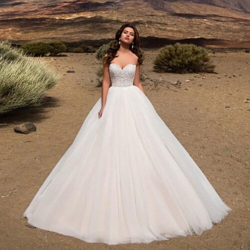 2021 vestido Ball Gown robe de baln Sweetheart Neckline Beading Crytals Lace-Up Tulle Court Train Quinceanera Dresses