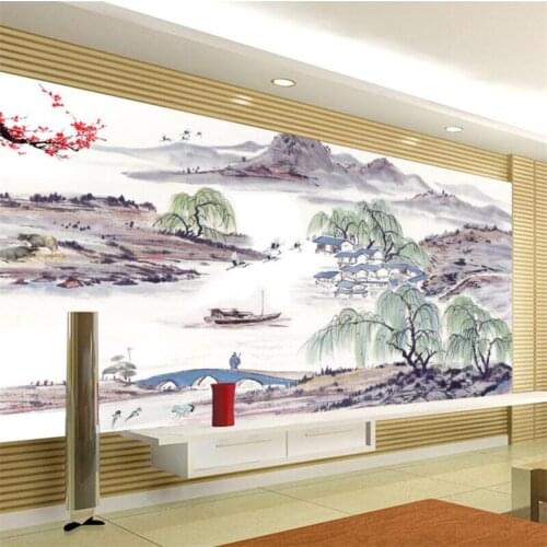 Beibehang Custom 3d wall paper chinese style landscape wallpaper sofa living room bedroom tv backdrop decorative painting