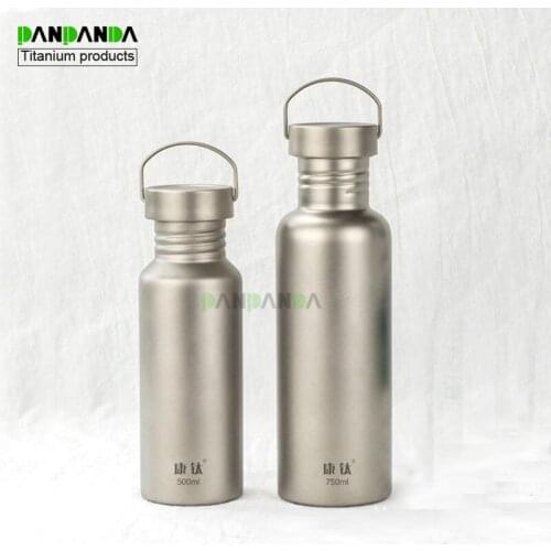 Pure titanium sports water bottle travel mountaineering camping titanium pot of single-layer bottles cycling water