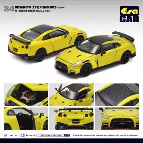 Era Car 1:64 Nissan GT-R R35 Nismo 2020 yellow Diecast Model Car