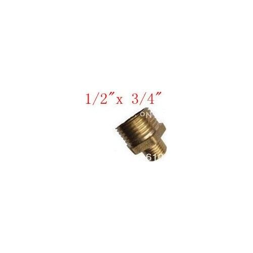 Pipe Fittings Brass 1/2" Male x 3/4" Male BSPT Connection Hex Bushing Adapter Reducer Reducing Connectors Plumbing Water Air Gas