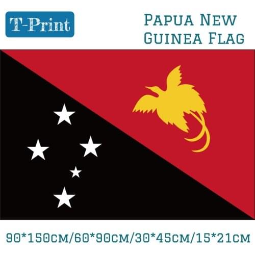 Papua New Guinea National Flag 60x90cm 90x150cm 30*45cm 15*21cm 3x5ft Hanging Flag
