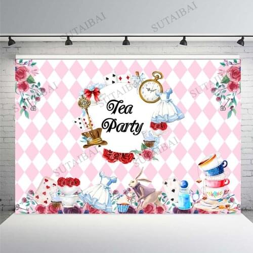 Tairy Tale Wonderland Backdrop Flower Card Tea Newborn Baby Party Photo Shoot Background for Photography Photo Studio Photocall