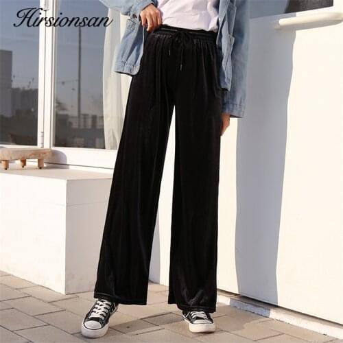 Женские бархатные брюки Hirsionsan China At AliExpress