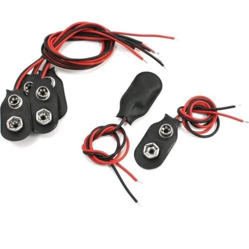 Power 15cm cable 9V battery terminal connection holder 6 pieces