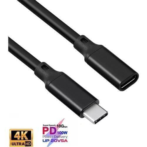 USB C Extension Cable Type C Extender Cord Thunderbolt 3 for Nintendo Switch MacBook Pro Google Pixel 3 2 0.2M 0.5M 1M