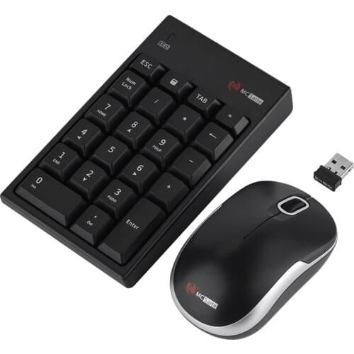 Portable mini 2.4GHz Wireless Keyboard Mouse Set 1200DPI Optical Mouse & Wireless 22-key Numeric Keyboard