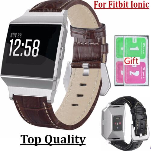 COMLYO Leather Band For Fitbit Ionic Watch Bands Replacement Accessories Wristband Smart watch Watchband For Fitbit Ionic Strap