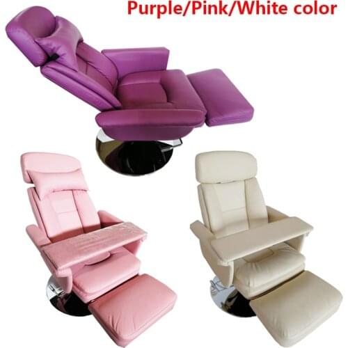 Air Pressure Facial Bed Spa Table Salon Chair 360 Degree Flexible Rotation Chair Couch for Beauty Home Office Purple