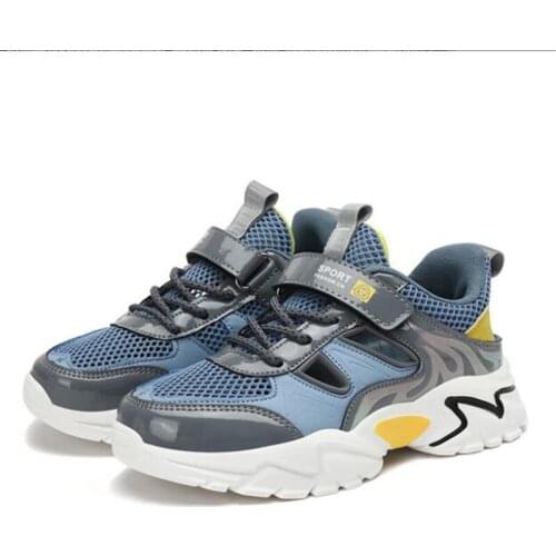 Boys' tennis shoes summer 2021 new boys' mesh top breathable sports shoes soft bottom hollow boys' casual shoes