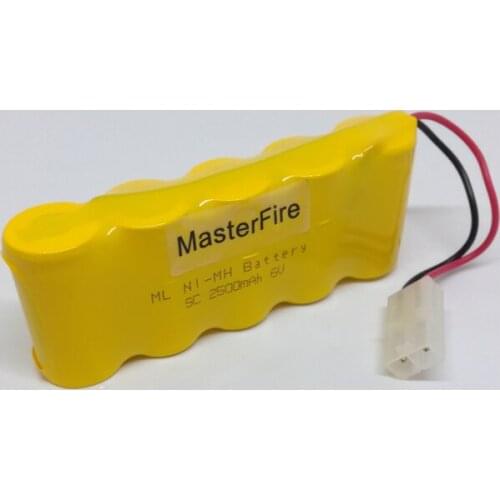 MasterFire 6Pack/lot New 6V 2500mAh SC Ni-MH Rechargeable Battery NiMH Batteries Pack for RC Car
