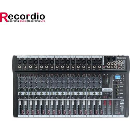 GAX-CT16 Mixing console with digital microphone 16 channels with USB Blueteeth 48 V Phantom Power Professional DJ Audio Mixer