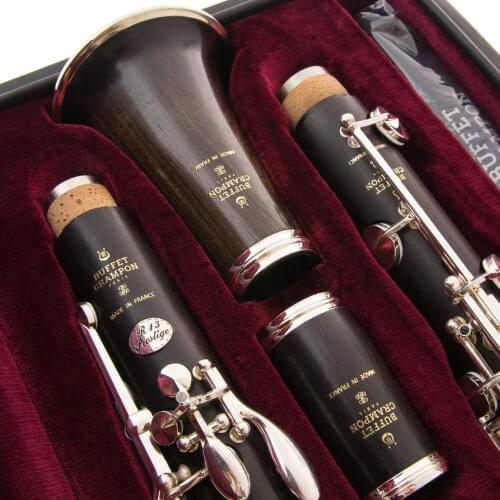 Music Fancier Club Bakelite A Clarinets R13 PRESTIGE Professional Clarinet Silver Plated Keys 17 Keys With Case Mouthpiec