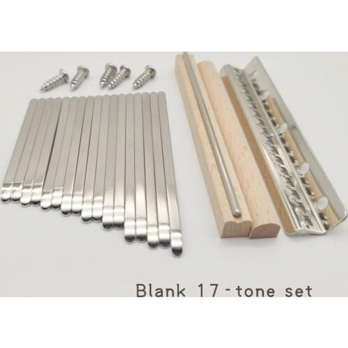 Blank 17-tone Tines Set DIY Kalimba 17/34 Key Keyboard Thumb Piano Instrument Accessories Replacement Parts