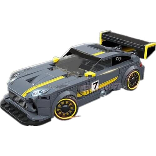 2021 NEW Serise SLS A-MG GT-3 Famous Supercar Speed Champion Race Car Sports Building Blocks Bricks Kits Model