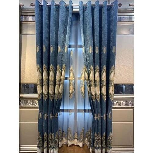 2019 New Curtains for Windows Drapes European Elegant Embroidered Decoration Shade Curtain For Living Room window curtains