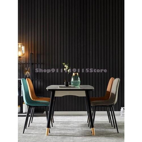 Nordic Dining Chair Family Back Modern Simple Light Luxury Leisure Stool Soft Leather Chair Net Red Dining Table Chair