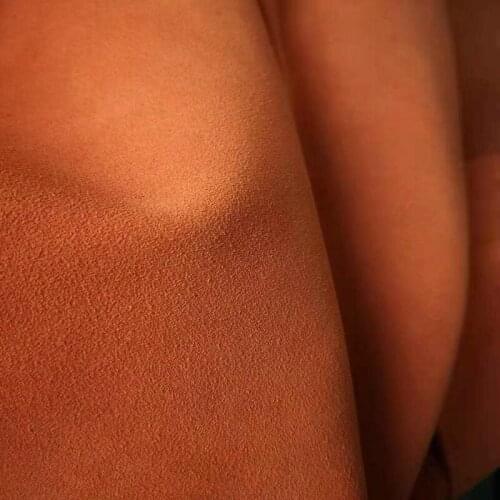 1.1-1.3mm Thickness Orange Genuine Suede Material For DIY Crafts/ Shoe/ Bag,Free Shipping