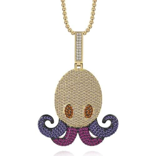 Cute Cartoon 2019 New Marine Octopus Pendant Necklace Color Men And Women Neutral Necklace Jewelry Hip Hop Wind Jewelry